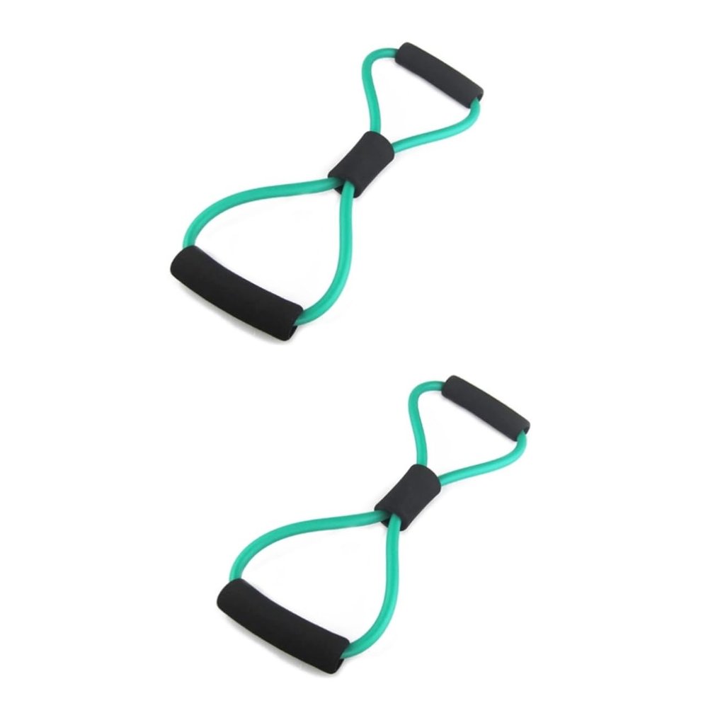 Mipcase 2pcs Chest Expander Resistance Bands Shaped Exercise Strap for Home Fitness Versatile Toning Tool for Men Women for Strengthening Arms Shoulders Back Portable