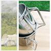 Camping Cup Stainless Steel Pot Portable Water Mug Cup With Foldable Handle 330 500ml Camping Hiking Mug Beer-Cup view 4