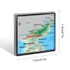 Maps of North Korea Badge Lapel Pin Badge Clothes Backpack Hat Decoration view 2