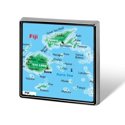 Maps of Fiji Badge Lapel Pin Badge Clothes Backpack Hat Decoration