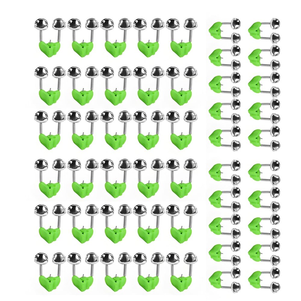 Aliagle Fishing Bells for Rods - Extra Loud Dual Alert Alarm Clips for Fishing Rods, Types of Fishing (50Pcs)