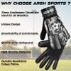 Arsh Sports Soccer Goalie Gloves for Kids,Goalkeeper Gloves for Youth Boys Girls 4MM Latex Palm,Anti Slip,Super Gip Double Wrist Protection (Black-Silver, Size 2 Suitable for 4 to 5 Year Old) view 3