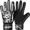Arsh Sports Soccer Goalie Gloves for Kids,Goalkeeper Gloves for Youth Boys Girls 4MM Latex Palm,Anti Slip,Super Gip Double Wrist Protection (Black-Silver, Size 5 Suitable for 9 to 12 Years Old) view 1