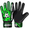Arsh Sports Soccer Goalie Gloves for Kids,Goalkeeper Gloves for Youth Boys Girls 4MM Latex Palm,Anti Slip,Super Gip Double Wrist Protection (Black-Green, Size 8 Suitable for Size M-L Adult)