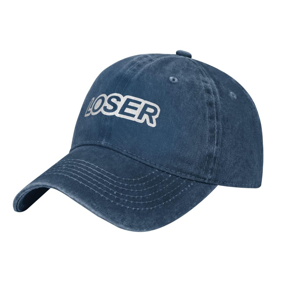 BUECDHYEI Loser Denim Trucker Hat Baseball Cap for Men Or Women Cowboy Navy Blue