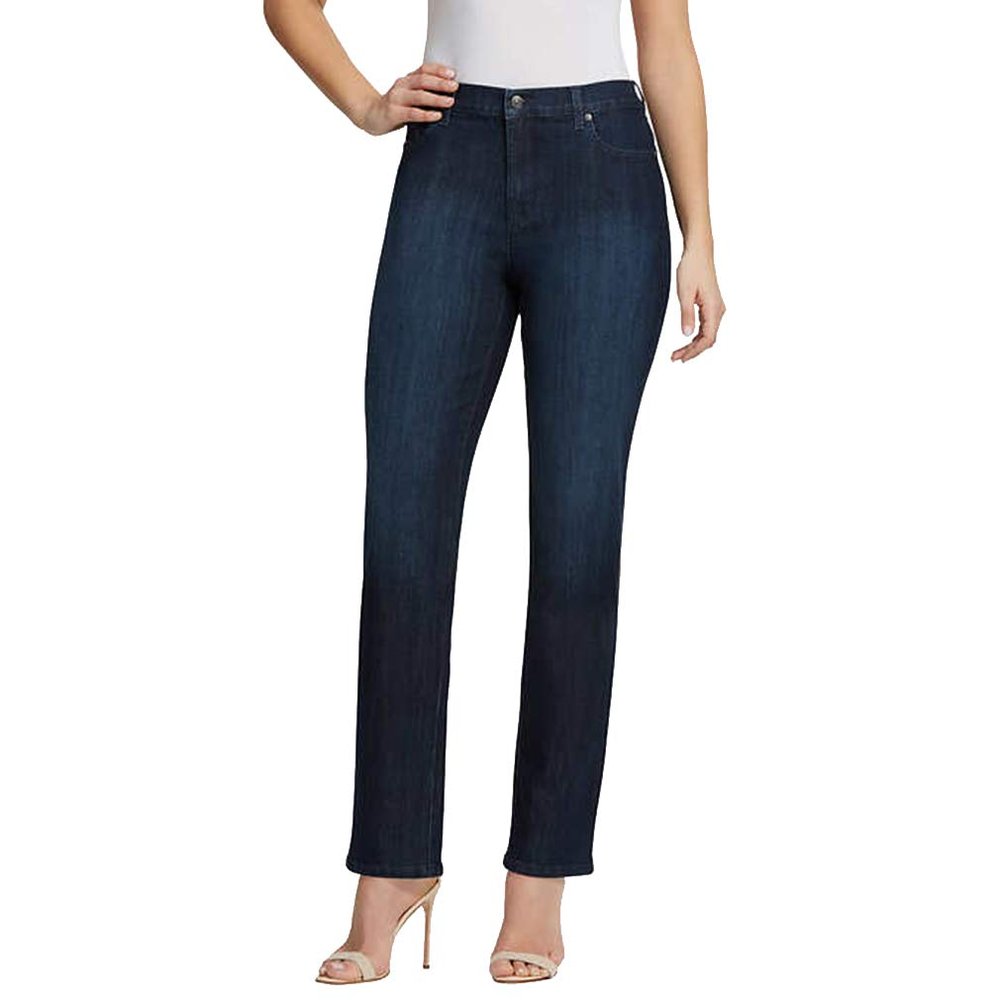 Gloria Vanderbilt Ladies' Amanda Stretch Denim Tapered Leg Jean Sizes 4-18 Short Length - 29, Scottsdale Blue