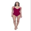 Profile by Gottex Solid Raspberry Red V-Neck Surplice Tankini Bathing Suit Top with Soft Cups and Adjustable Straps view 3