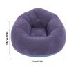 Yosoo Inflatable Lounge Chair Premium PVC Portable Folding Sofa, Soft Flocking Material, Resting and Sleeping Couch for Outdoor Camping and Picnics (Dark Blue) view 3