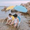 Beach Chair with Umbrella, Folding Portable Children Camping Chairs, Folding Beach Chairs for Adults Kids with Canopy Shade, Outdoor Lawn Sand Chair with Umbrella for Picnics view 2