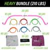 Gorilla Bow Lite Portable Home Gym System, Strength Training Equipment 100 Plus Workouts, All in One Exercise Equipment for Travel, Home Gym & Outdoor Workouts (Lite Bow, Pink, Heavy Bundle) view 2