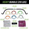 Gorilla Bow Lite Portable Home Gym System, Strength Training Equipment 100 Plus Workouts, All in One Exercise Equipment for Travel, Home Gym & Outdoor Workouts (Lite Bow, Black, Heavy Bundle) view 2