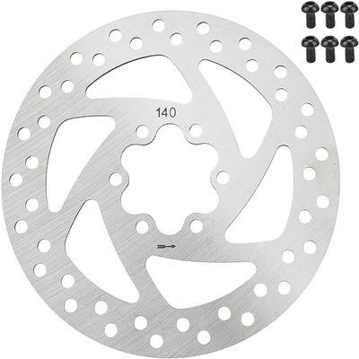 Generic 140mm Disc Brake Rotor Stainless Steel Electric Scooter Brake Disc Compatible with Ninebot,KUGOO, Speedway, Zero