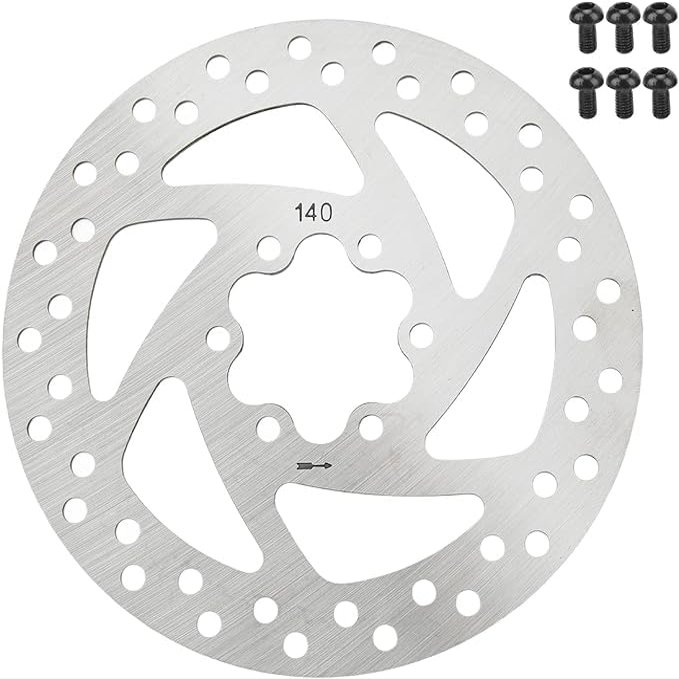 Generic 140mm Disc Brake Rotor Stainless Steel Electric Scooter Brake Disc Compatible with Ninebot,KUGOO, Speedway, Zero