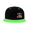 I'm Just Here to Establish an Alibi Hat Flat Bill Hats Adjustable Funny Baseball Cap Hip-Hop Hat for Men Women Green view 2