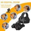 3D VR Head Mounted Night Vision Goggles & Binoculars for Adult, Rechargeable Infrared Digital Night Vision with Head Strap and Mount, 6X Digital Zoom and FOV 40, Includes 2 * 32GB Cards view 4