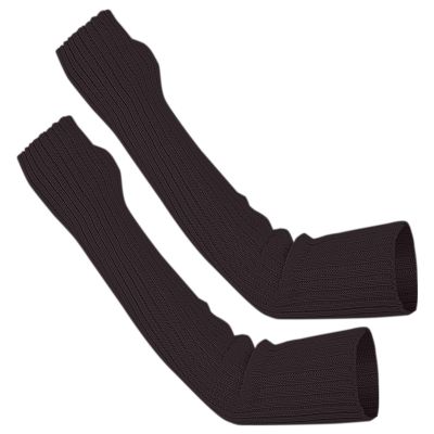 Arm Warmers Glove Long Fingerless Gloves Arm Warmers Crochet Loose Glove for Girls Women (Dark Gray, One Size)
