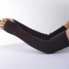Arm Warmers Glove Long Fingerless Gloves Arm Warmers Crochet Loose Glove for Girls Women (Dark Gray, One Size) view 2