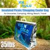 ICE N COLD Insulated Cooler Bag - X-Large 40 lbs Capacity (Pack of 10) | Lightweight, Soft, Collapsible | Ideal for Groceries, Camping, Hiking, Beach, Travel view 3