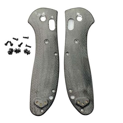 Echeson 1 Pair Micarta Scales with 3 Sets Screws Fits for Griptilian 551, Custom Handle Patch DIY Replacement Accessory(Black)