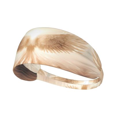 WZYWHJ Soft and Absorbent Headband for Red Basketball Workout - Ideal Hair Accessory for Yoga, Running, and More! Angel's Wings Picture, Black