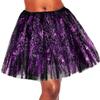 Sinalty Purple Spider Web Halloween Tutu Skirt 4 Layered Tutu Dance Skirt Rave 1920s Ballet Skirts Costume Dress Tutus for Women and Girls view 1