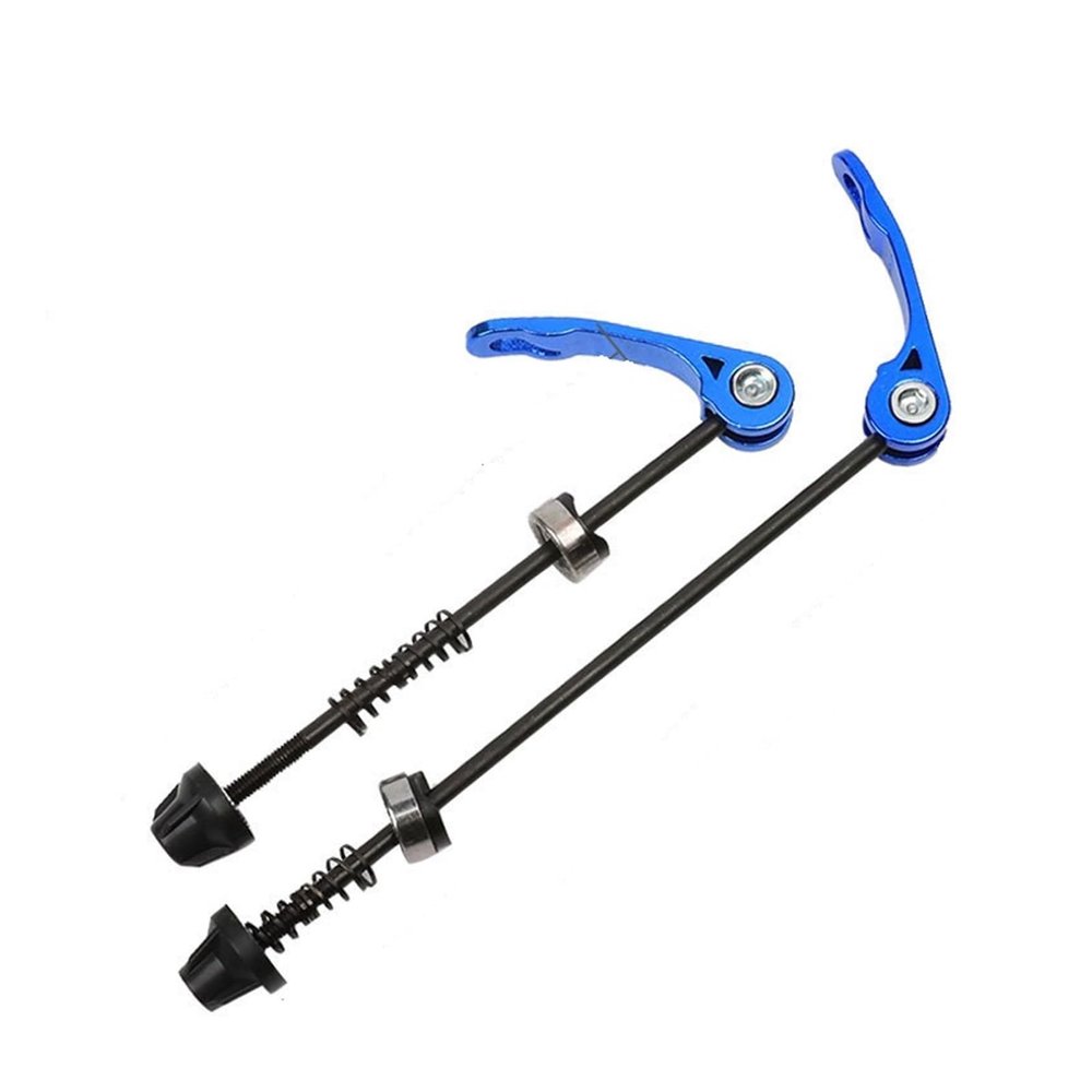 1 Pair Bicycle Wheel Hub Skewers Quick Release Bolt Lever Axle Road Mountain Bike Kit ~Durable Replacement Bicycle Part(Black rod Blue)