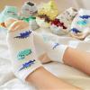 CHUNG Boys Cotton Ankle Socks 5/10 Pack Low Cut Dinosaur Mesh 2-9Y Light Weight Back School Running Sports Casual (4-6Y, 5pk Dino C) view 3