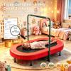 ANCHEER Trampoline for Kids, Toddler Trampoline Indoor Sports and Outdoor Games 56" Kids Rebounder 220LBS Capacity with Adjustable Safety Handrail Foldable Jumper for Boys and Girls (Lunar new Year) view 2