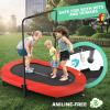ANCHEER Trampoline for Kids, Toddler Trampoline Indoor Sports and Outdoor Games 56" Kids Rebounder 220LBS Capacity with Adjustable Safety Handrail Foldable Jumper for Boys and Girls (Lunar new Year) view 4