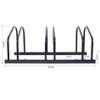 Nanberone 3 Bikes Floor Bike Stand - Bicycle Parking Rack Bicycle Storage Organizer Bike Storage Stand for Mountain Bike, Road Bike Indoor/Outdoor Fit 22-28" Wheel Stand, Max. Tire Width 2.15" Black view 2