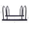 Nanberone 2 Bikes Floor Bike Stand - Bicycle Parking Rack Bicycle Storage Organizer Bike Storage Stand for Mountain Bike, Road Bike Indoor/Outdoor Fit 22-28" Wheel Stand, Max. Tire Width 2.15" Black view 2