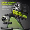 OPPSDECOR Weight Bench for Home Gym, 660LBS Capacity Full Body Workout Bench, 30in Extended Backrest for Bench Press, 8 Adjustable Incline Flat Decline Strength Training Bench, Fast Fold to Save Space (Black) view 2