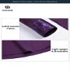 HISDERN Mens Purple Dress Shirts Business Button Down Long Sleeve Shirts Casual Formal Tuxedo Shirt for Men Regular Fit Party view 2
