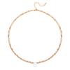 Initial Necklaces for Women Beaded Letter Choker Necklace Trendy 14K Gold Plated Shell Pendant Necklace Simple Jewelry S view 1