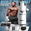 ASBRAVO Punching Bag for Adults, 4ft PU Heavy Boxing Bag Set 12OZ Gloves for MMA Muay Thai Kickboxing Training Home Gym, Martial Art (Unfilled)-White view 2