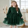 Arshiner Girls Fall Dress Toddler Christmas Tutu Winter Long Sleeve Clothes Green Size 6 view 4