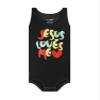 Landofgenie Mens Onesie Tank Top for Men One Piece Bodysuit Sleeveless Undershirts Jumpsuit Snap Button Crotch Black 3XL view 1