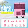 HOHOM Mesh Swim Bag, Waterproof Drawstring Beach Backpack for Women & Men, Large Swim Gear Accessory (L-Pink) view 2
