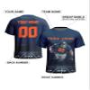 Custom Football T-Shirt for Men Women Youth Personalized Team Name & Number Sports Fan Apparel Team Color Shirts Gift view 3
