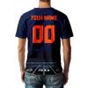 Custom Football T-Shirt for Men Women Youth Personalized Team Name & Number Sports Fan Apparel Team Color Shirts Gift view 4