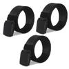 3PCS Mens Tactical Belt, Nylon Belt for Men, Adjustable Golf Belt with Plastic Buckle, Fast Pass Through the Airport Security, Black Belt Suitable for Anywhere(47inch) view 1