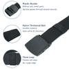 3PCS Mens Tactical Belt, Nylon Belt for Men, Adjustable Golf Belt with Plastic Buckle, Fast Pass Through the Airport Security, Black Belt Suitable for Anywhere(47inch) view 3