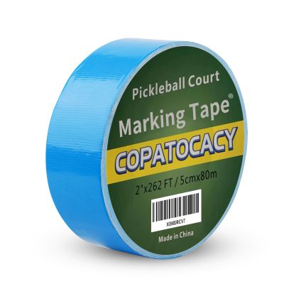 Copatocacy Pickleball Court Tape - 2" x 262 ft, Outdoor Pickleball Marking Kit, Temporary Court Lines - No Residue Easy to Apply & Remove - Perfect for Pickleball Court, Gym, Driveway (Blue)