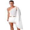 Fldy Mens Mr Toga Cosplay Costumes One Shoulder Shorts Jumpsuit with Slit Skirt Bodysuit Halloween White Large view 2