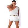 Fldy Mens Mr Toga Cosplay Costumes One Shoulder Shorts Jumpsuit with Slit Skirt Bodysuit Halloween White Large view 3