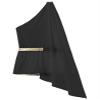 Fldy Mens Mr Toga Cosplay Costumes One Shoulder Shorts Jumpsuit with Slit Skirt Bodysuit Halloween Black XX-Large view 4