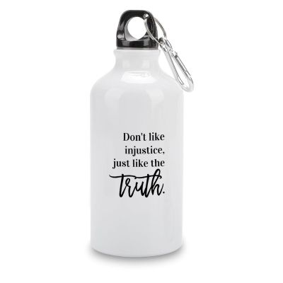 Quotes Sport Water Bottles 14 oz Don't Like Injustice Just Like The Truth. Stainless Steel Water Bottles Portable Leakproof Travel Tumbler Bottle for Men Boy Cycling Running Fitness Sports