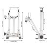 CRYBY Wheel Truing Stand, Bike Wheel Rim Truing Stand Foldable Tire Wheel Maintenance Holder with Gauge & 2 Base Installation Strips, Bicycle Wheel Alignment Repair Calibration Tool Accessory view 2