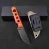 SDOKEDC Knives DC53 Steel Tactical Fixed Blade Knife G10 Handle with kydex sheath for Men EDC Camping Survival Hunting Outdoor (Black Orange) view 3