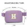 Gitus Birthday Gifts for 8 9 10 11 12 13 Year Old Girls Personalized Fanny Pack Crossbody Bags with Initial Letter Patch Belt Bag for Teen Girls Cute Trendy Stuff Travel Essentials (Lavender-H) view 3